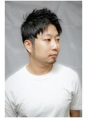 メンズブルーブラックビジネスマンスタイルスーツ清潔感20代30代