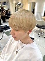 アッシュ 成瀬店(Ash) 抜きっぱなしブリーチのメンズマッシュショート/ダブルカラー