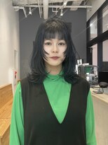 エルム 原宿 表参道(yelm)&nbsp;くびれレイヤー透明感カラー/オン眉/アッシュグレー