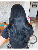 ヘアラウンジ ビーチ 青山 外苑前(hair lounge BEACH) ブリーチなしで作る寒色カラーブルーブラック