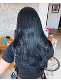 ブリーチなしで作る寒色カラーブルーブラック