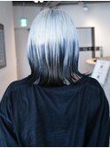 ミディアム顔周りレイヤー前髪カット韓国ヘア美髪_ba553501