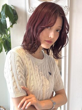 コーゾーギンザ 上野御徒町店(KOZO GINZA) くびれミディ/くびれボブ/くびれパーマ/チェリーレッド
