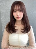 レイヤーカット小顔に見せるヘア/韓国ヘア/髪質改善/福岡/博多/