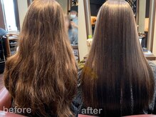 広がりやうねりを抑え自然な艶と柔らかさが続く縮毛矯正の実例紹介