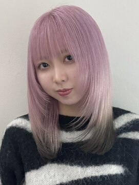 サンク 原宿 表参道(cinq) ヘーゼルベージュレイヤーボブレイヤーカットハッシュカット前髪