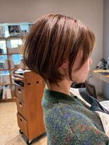 ナチュラル ヘアーデザイニング(Natural hair designing) 丸みショートボブ/絶壁解消/ショコラベージュ/大人ショート