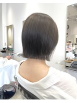 ローヴ 梅田(L'aube)&nbsp;切りっぱなしボブ　髪質改善　オリーブベージュ　グレージュ