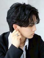 ルーシー 名古屋栄(LUCEY) センターパートニュアンスパーマフェザーパーマ波巻きパーマ