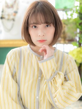 カバーヘア ブリス 川口(COVER HAIR bliss) 大人かわいいハイライトカラー小顔ボブウルフc川口20代30代40代