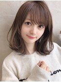大人かわいい小顔Aラインボブマロンベージュ20代30代吉祥寺