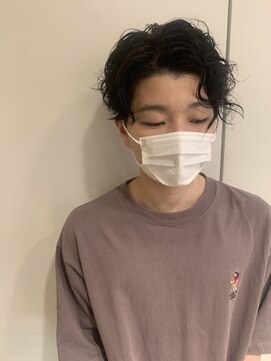 メンズユニットピーエムフォー(メンズUNIT PM4) 前下がりセンターパートスパイラル