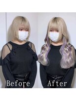 あるじゃんすー 天神店&nbsp;ミルクティー×ラベンダー#シールエクステ#ブルーシルバー#天神