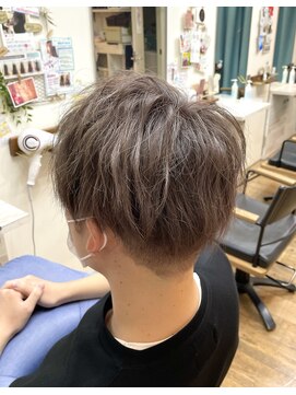 キュアキュア(Cure2) メンズ【ミルクティーグレージュ】ブリーチ有り