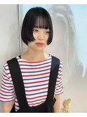 黒髪マッシュボブ