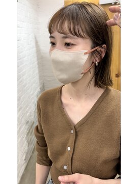 コス(kos) 大人可愛い/ココアベージュ/グレージュカラー/ボブウルフ/黒髪