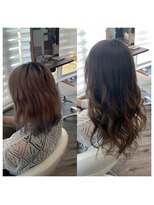 クラン ヘアーアンドスタジオ(CLAN hair & studio)&nbsp;ハイトーンエクステブリーチインナーミルクティーベージュ