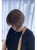 前髪/マチルダボブ/ピンクベージュ/インナーグレージュ/上大岡