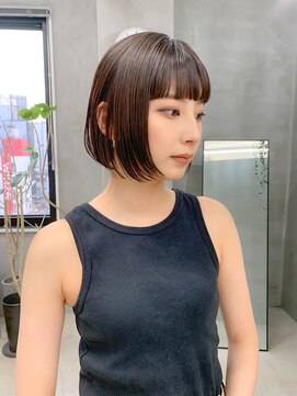 テトヘアー(teto hair) ミニボブ、きりっぱなしボブ、パッツン前髪