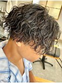 波巻きパーマツイストスパイラルパーマメンズマッシュパーマ