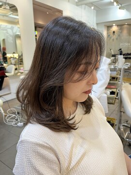 インデックスヘアー 錦糸町店(in'dex hair) 髪質改善グレージュカラーカーキベージュレイヤーロング錦糸町