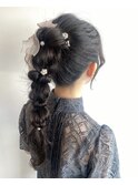 ヘアセット/お呼ばれ/結婚式/2次会/編み下ろし/大阪ヘアセット