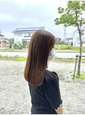 ナチュラルブラウン 赤み消しカラー ロング