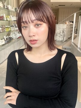 ミンクス渋谷スマートサロン(MINX shibuya smart salon) 美髪 ピンクブラウン 切りっぱなしボブ エアリーロング