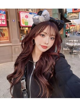 シャイル(CHAiL) ワインレッド×プッチエクステ