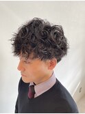 マッシュ+スパイラルパーマ