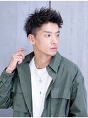 エッジィスパイクモヒカン かき上げヘア