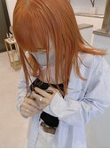 ブリーチ オレンジカラー ウェットスタイル 大須