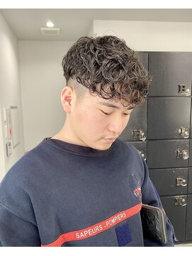 ヘアー アイス 御器所本店(HAIR ICI) 刈り上げツーブロックスペインカールツイストスパイラルパーマ