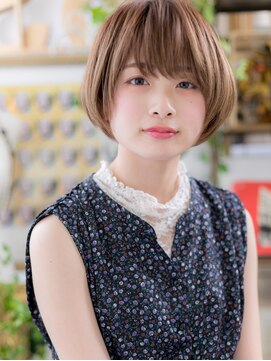 カバーヘア ブリス 大宮西口(COVER HAIR bliss) 斜めバング小顔前下がりマッシュボブショートc6大宮20代30代40代