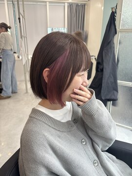 マーシュ 梅田(marshu) ★［春カラー］Olive beige × pink○