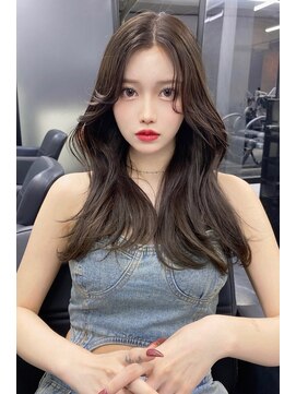 ランズ(LANDS) ワンホンへア 顔周りレイヤーカット 【韓国ヘア 大阪 梅田】