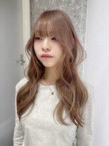 サンク 原宿 表参道(cinq)&nbsp;ミディアムレイヤーカット長めボブハイブリーチハイトーンカラー