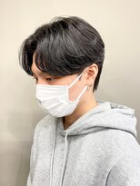エルマーク 茨木(L-MARK) センターパートニュアンスパーマ韓国カルマパーマコンマヘア