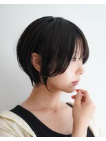 カライングドゥ(ing deux) 大人可愛い20代30代40代黒髪前下がりショートボブ丸みショート◎