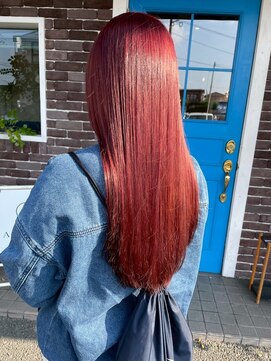 アズグロウ エクラ(AS GROW 'eclat) うる艶×チェリーレッドストレートチェリーブラウン