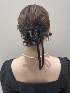 ケンジ 横浜(KENJE) 王道ゆるふわまとめアレンジ/リボンアレンジ