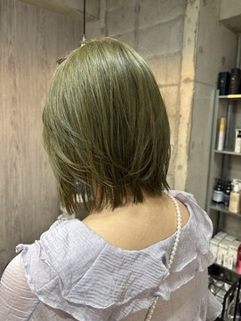 ラフィット 香椎(lafit) ブリーチカラー×ダブルカラー×髪質改善×オリーブ×オリーブ