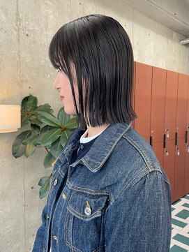 ミディアム/ボブ/レイヤーカット/ダブルカラー/ブリーチ/栄r71