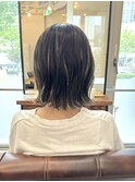アクセントハイライト/外ハネスタイル