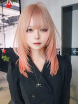 アルバム 池袋(ALBUM)&nbsp;顔周りレイヤーロングハイトーンダブルカラーブリーチ_F1412