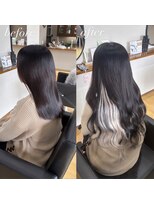 ベイビーズブレス(Baby's breath)&nbsp;【インナーカラー×ホワイト】#シールエクステ #岡山 #倉敷
