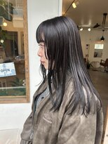 スミカ(sumica) 艶カラー/姫カット/顔周りレイヤー/切りっぱなし/透明感カラー