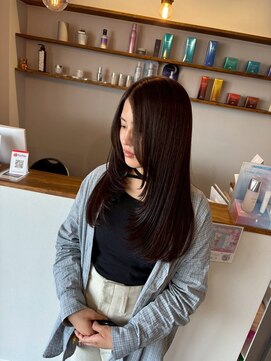 ビーグレイス 大人チョコブラウン×20代レイヤーカット