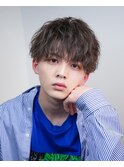 men'shair/波巻きツイストスパイラル/リバースニュアンスパーマ