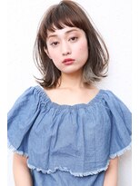 モニカ 西宮北口(Monica)&nbsp;大人かわいい伸ばしかけ個性的グレージュナチュラルボブ